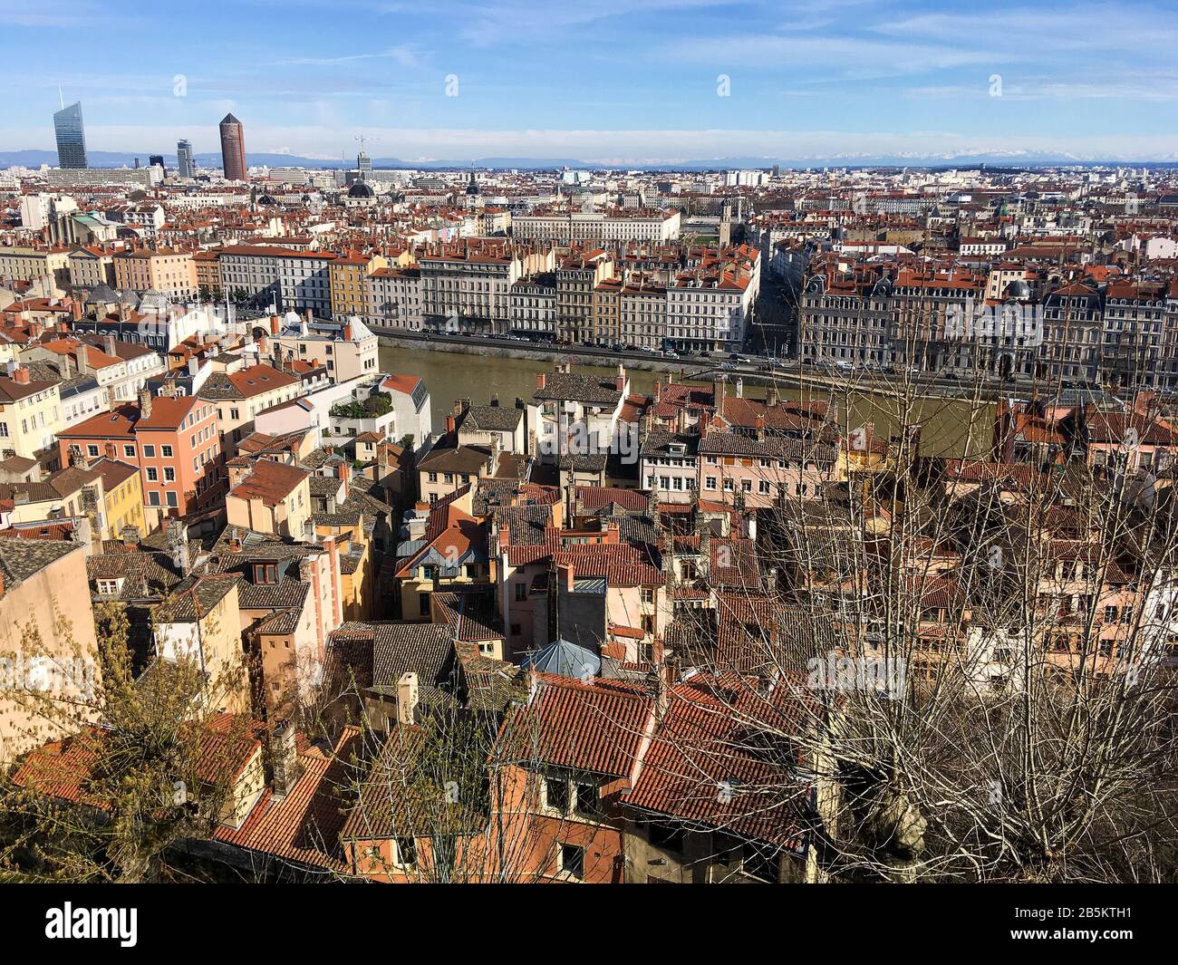 Allgemeine Sicht auf Lyon, Frankreich Stockfoto