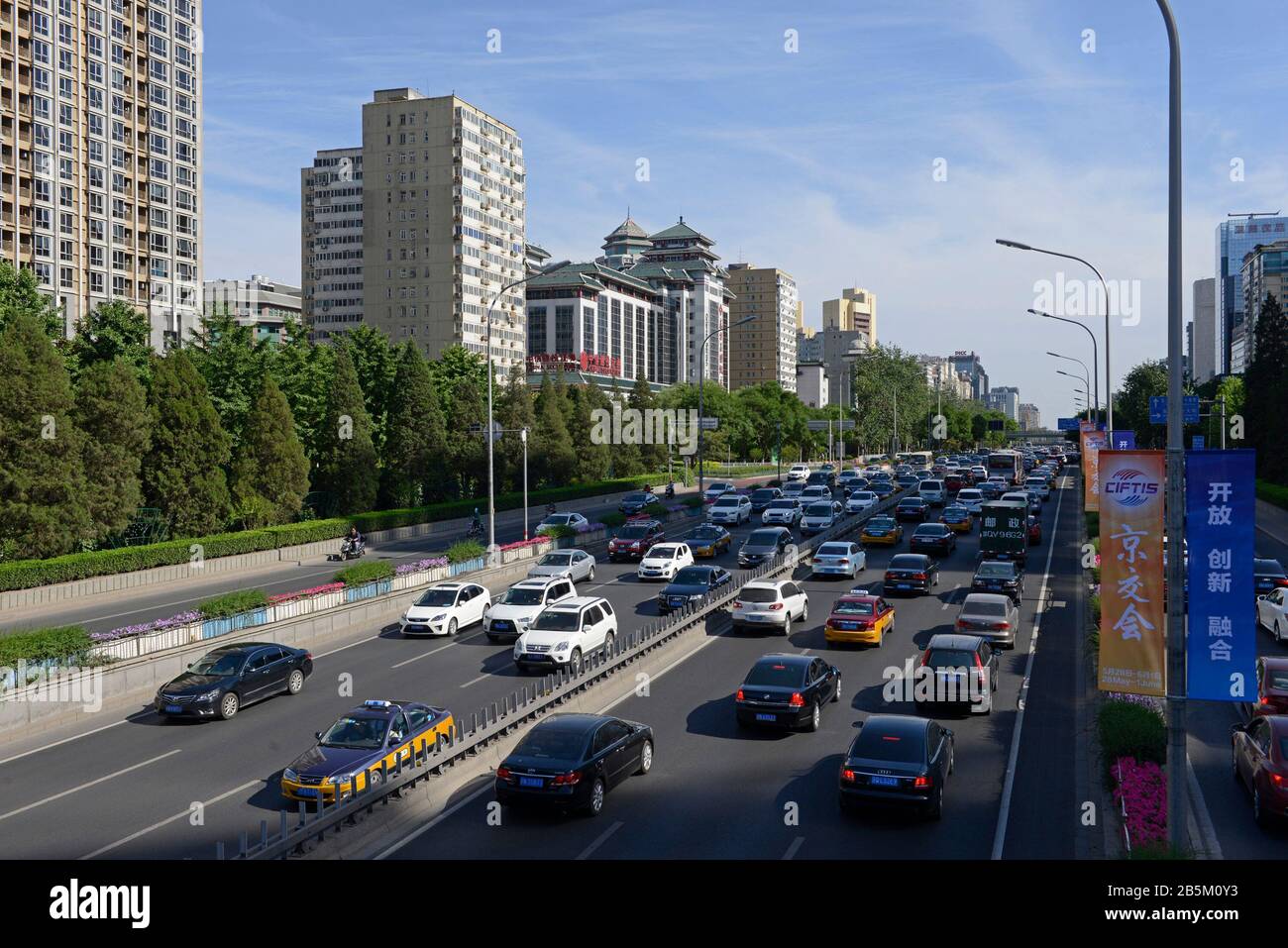 Ost zweite Ringstraße, Peking, China Stockfoto