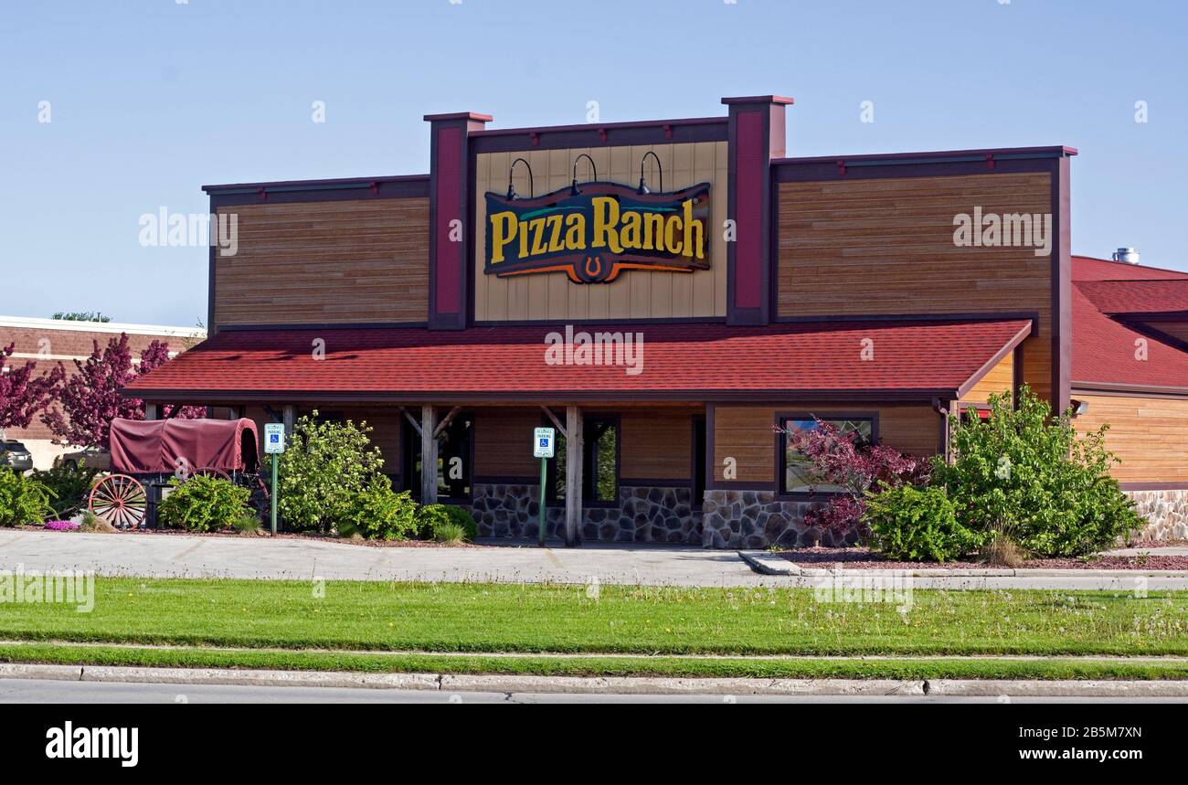 Pizza Ranch Restaurant in Manitowoc, Wisconsin, eine der oberen Midwest USA Ketten. Stockfoto