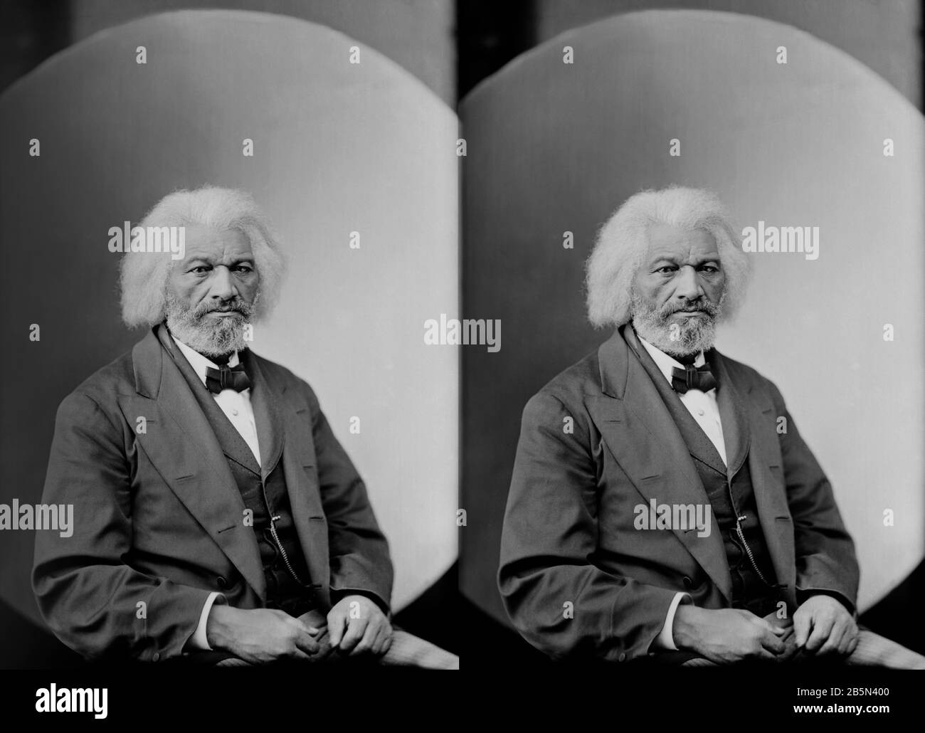 Frederick Douglass (1818-95), American Social Reformer, Abolitionist and Statesman, Half-Length Portrait, Stereo Card, Brady-Handy Collection, 1880 Stockfoto