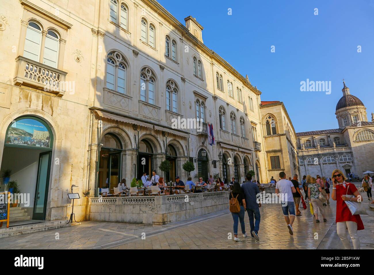 Der Rektorenpalast und das Rathaus, die Altstadt, Dubrovnik, Kroatien Stockfoto