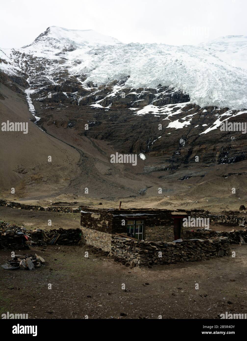 Nomads Sommerhäuser am Karo La Pass, auf einer Höhe von 5000 Metern (15000 ft), Tibet Stockfoto