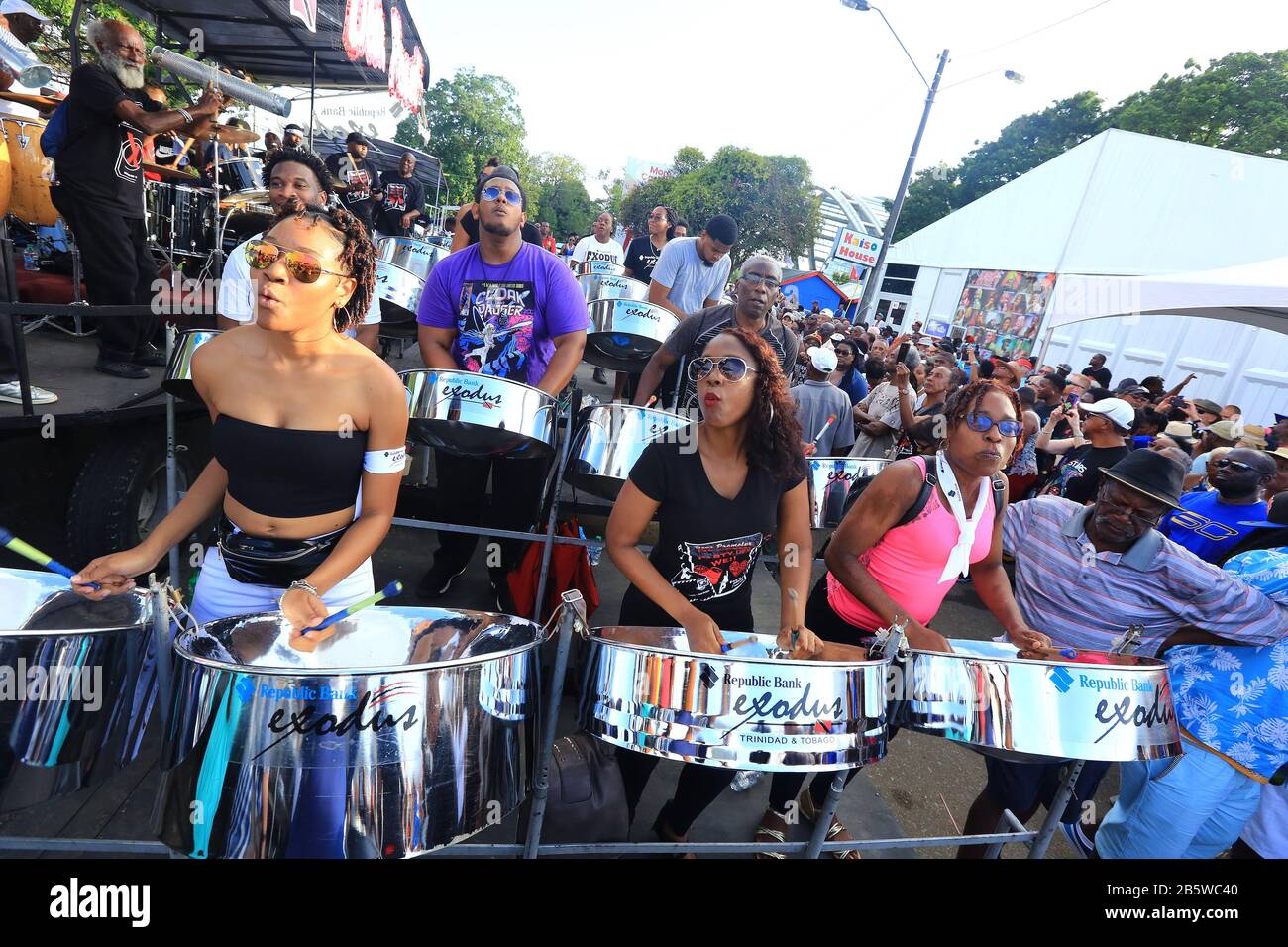 Port OF SPAIN, TRINIDAD 9. FEBRUAR Exodus Steel Pan Orchestra probt