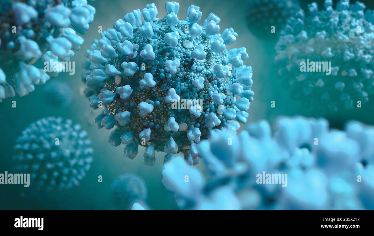 Ansteckende Coronavirus-Pandemie, gefährlicher Virusausbruch Stockfoto