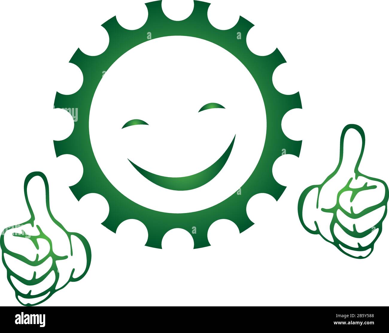 Ausrüstung, Lächeln, Industrie, Mechaniker, Logo Stock Vektor