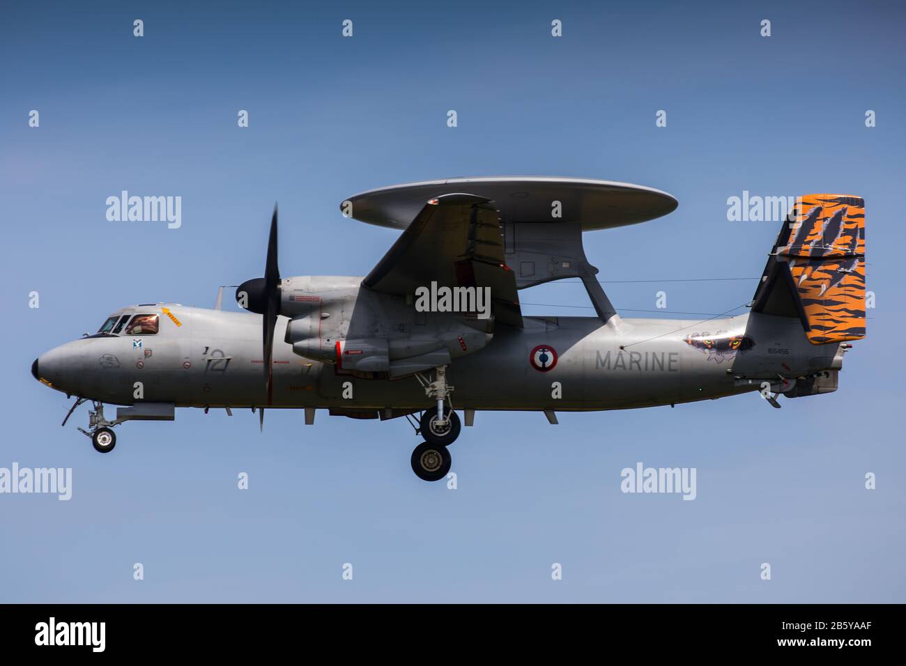 Flottille 24F Grumman E-2C Hawkeye 165456/'2' NATO Tiger Meet Stockfoto