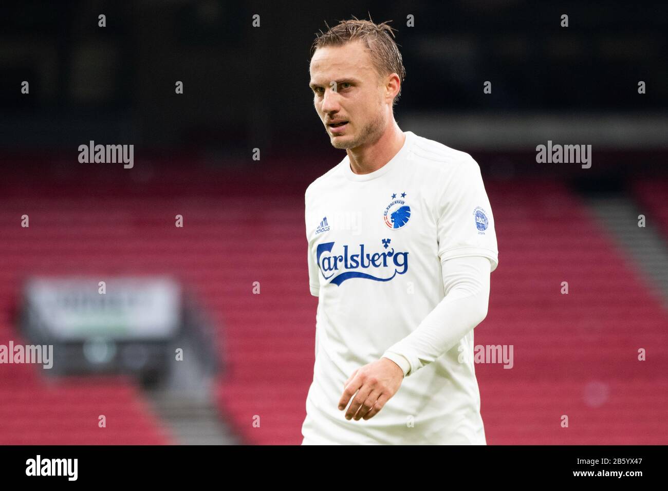 Kopenhagen, Dänemark, 08. März 2020. Pierre Bengtsson (3) vom FC Kopenhagen beim 3F Superliga-Spiel zwischen dem FC Kopenhagen und dem AC Horsens bei Telia parken. (Foto: Gonzales Foto - Dejan Obretkovic). Stockfoto