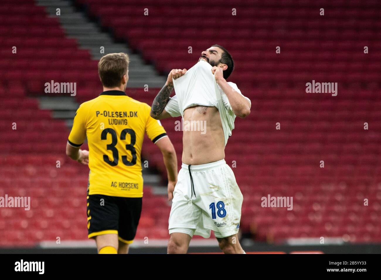 Kopenhagen, Dänemark, 08. März 2020. Michael Santos (18.) vom FC Kopenhagen beim 3F-Superliga-Spiel zwischen dem FC Kopenhagen und dem AC Horsens bei Telia parken. (Foto: Gonzales Foto - Dejan Obretkovic). Stockfoto