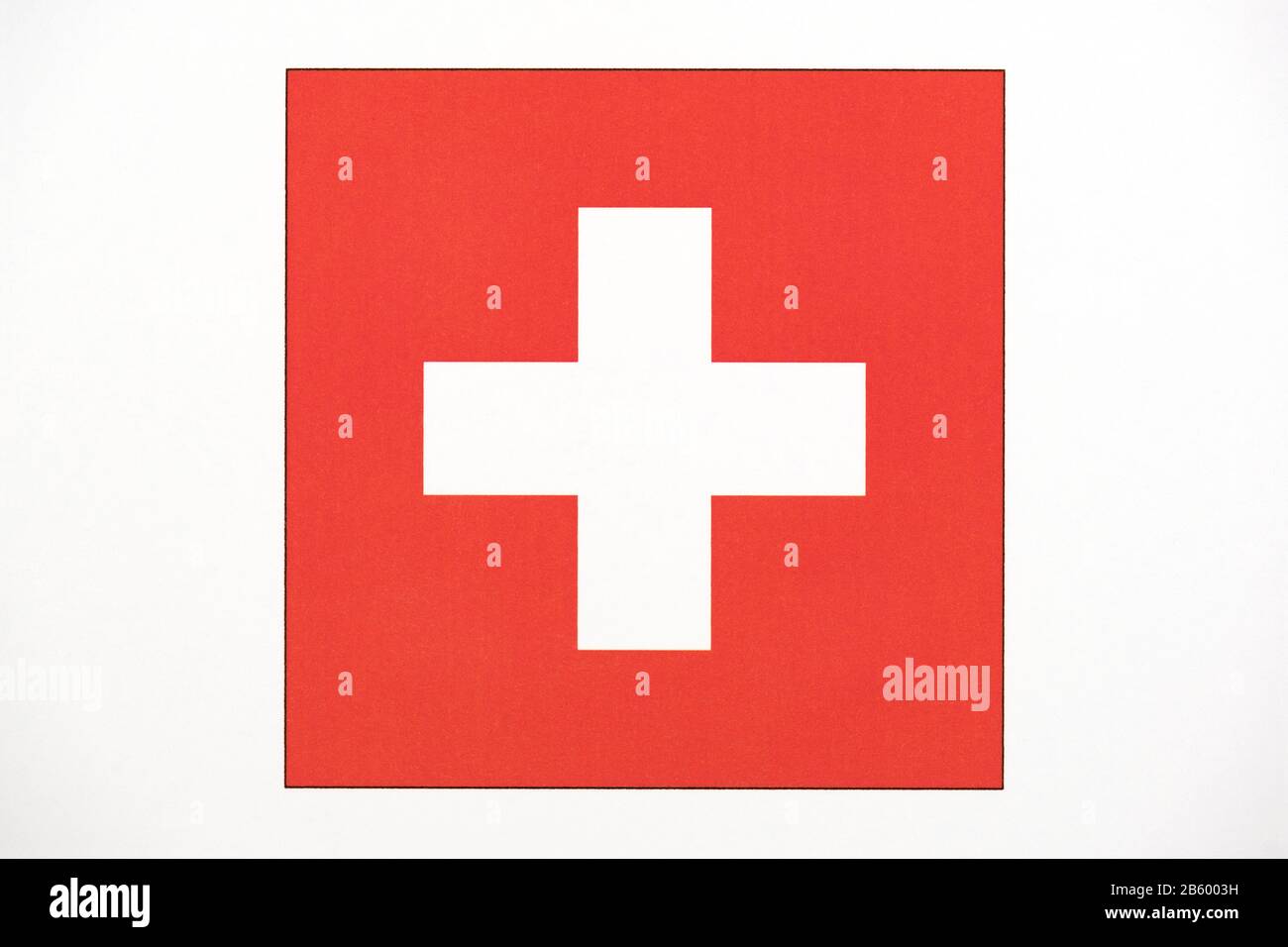 Nationalflagge der Schweiz. Stockfoto