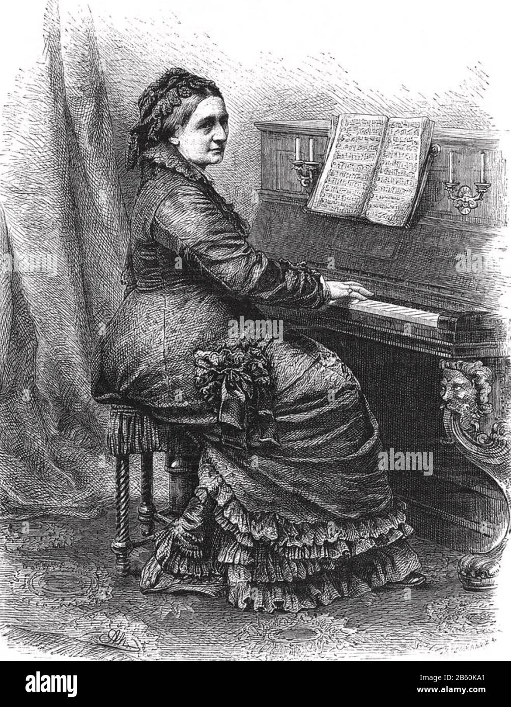 Clara SCHUMANN (1819-1896) Deutsche Pianistin und Komponistin, Ehefrau von Robert Schumann. Stockfoto