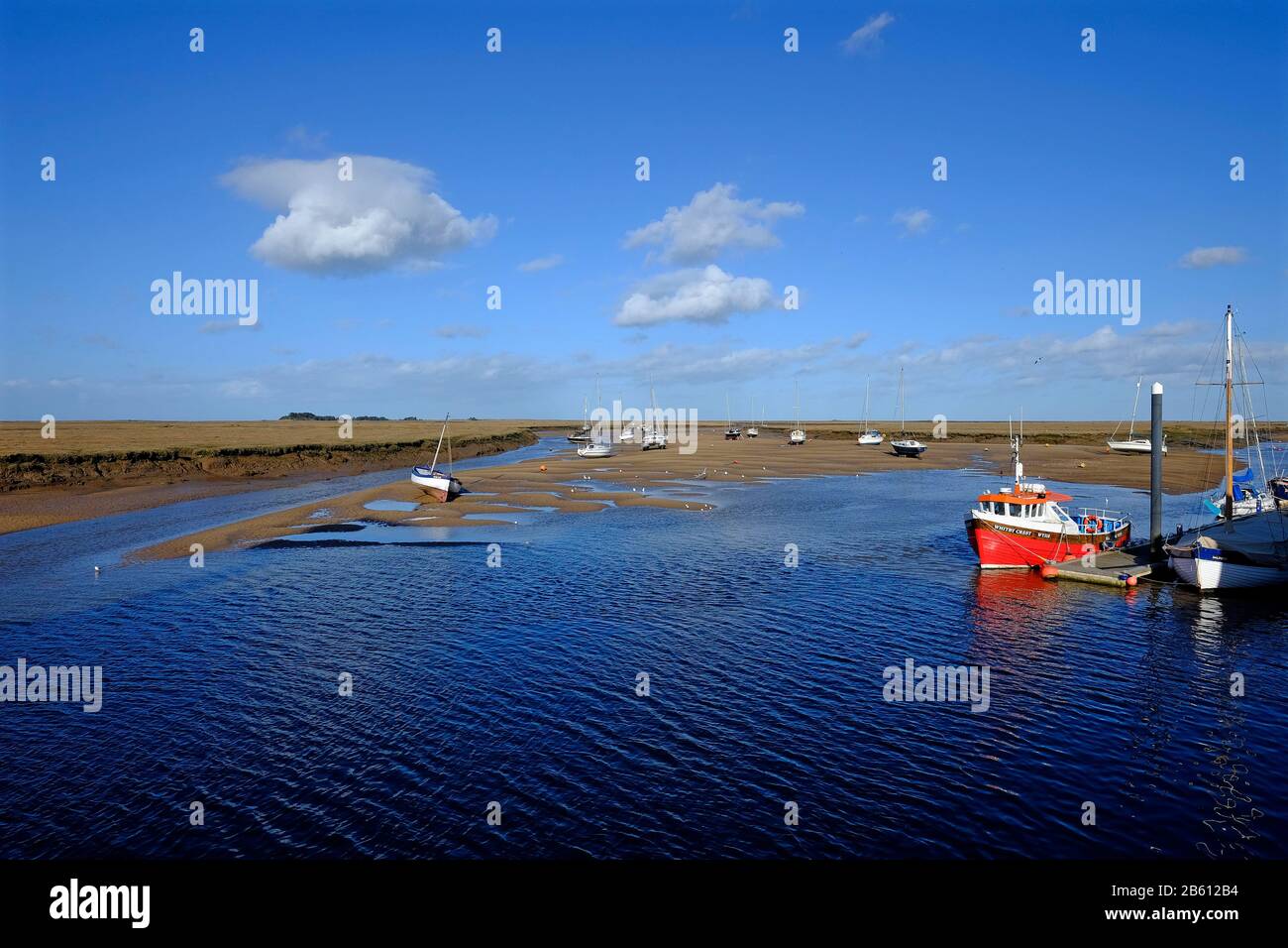 Wells-next-the-Sea Harbor, North Norfolk, England Stockfoto