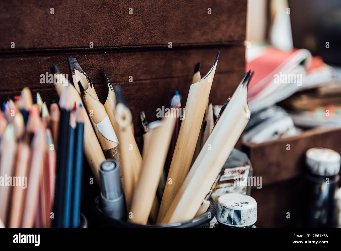 Die traditionelle Kunst und Handwerkskunst der Kalligraphie, eine arabische Tradition und Tradition Stockfoto