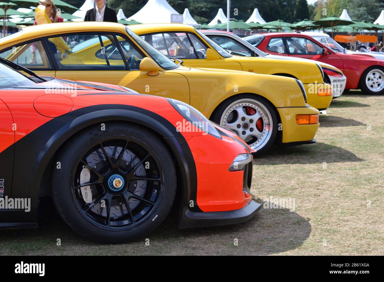 Porsche 911 (991) Cup Car, aufgenommen im Salon Prive im Blenheim Palace August 2018 Stockfoto