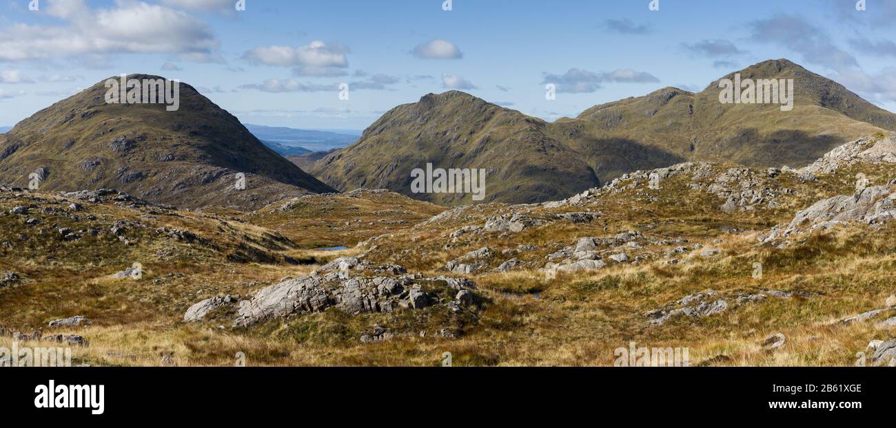 Sgurr a' Chaorainn, Sgurr h-Ighinn und Sgurr Dhomhnuill, Ardgour, Schottland Stockfoto