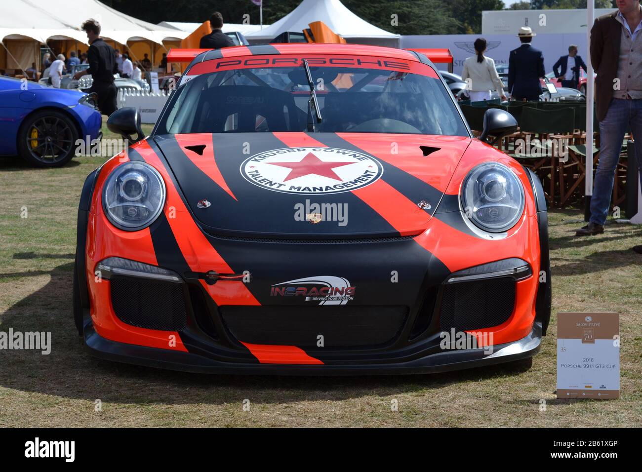 Porsche 911 (991) Cup Car, aufgenommen im Salon Prive im Blenheim Palace August 2018 Stockfoto