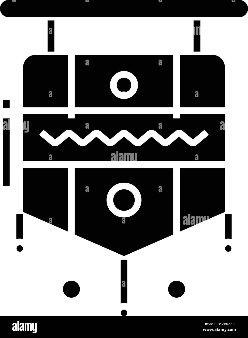 Symbol für die Linie des Garnmusters, Konzeptzeichen, Konturvektorabbildung, lineares Symbol. Stock Vektor