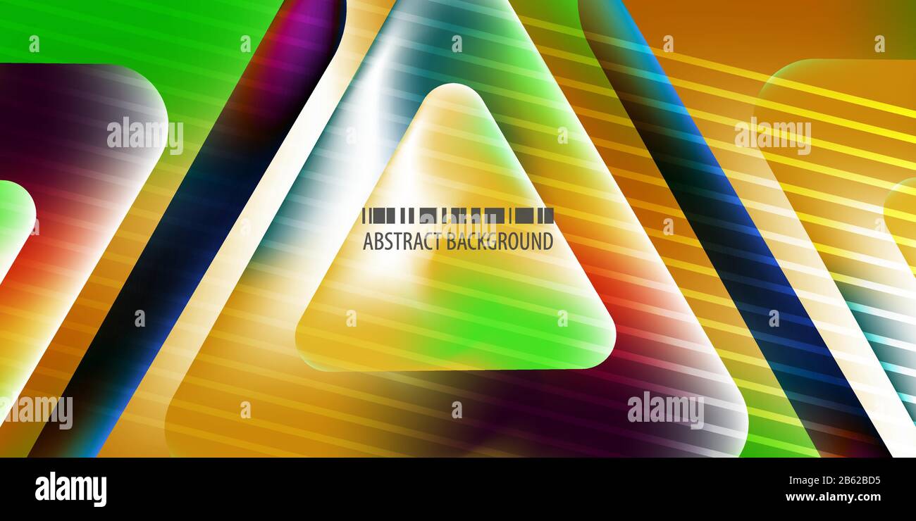 Abstrakte, bunte Hintergrundvorlage mit mehreren geometrischen Formen Stock Vektor