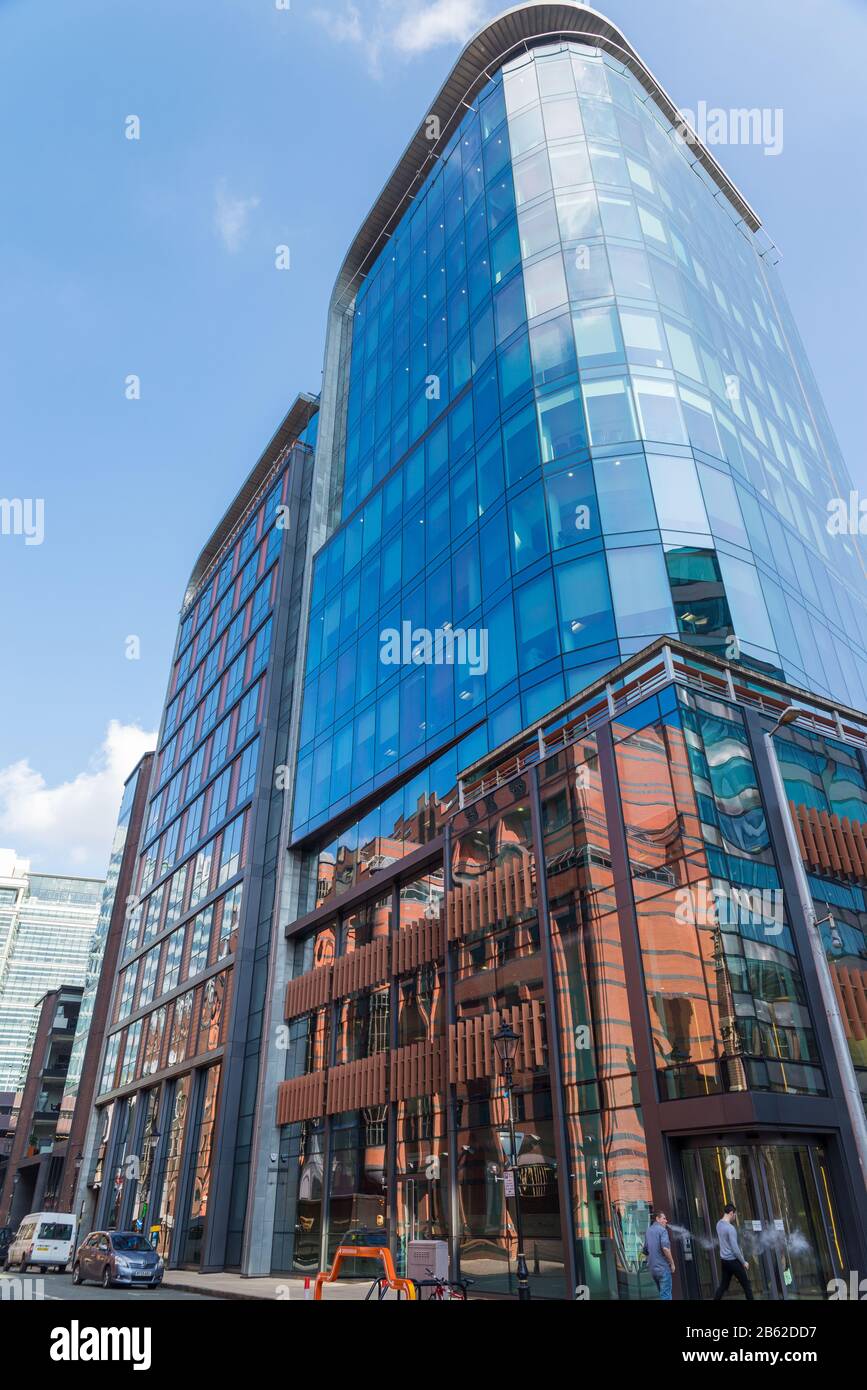 Blick auf den modernen Büroblock aus Glas an der 45 Church Street, Birmingham UK Stockfoto
