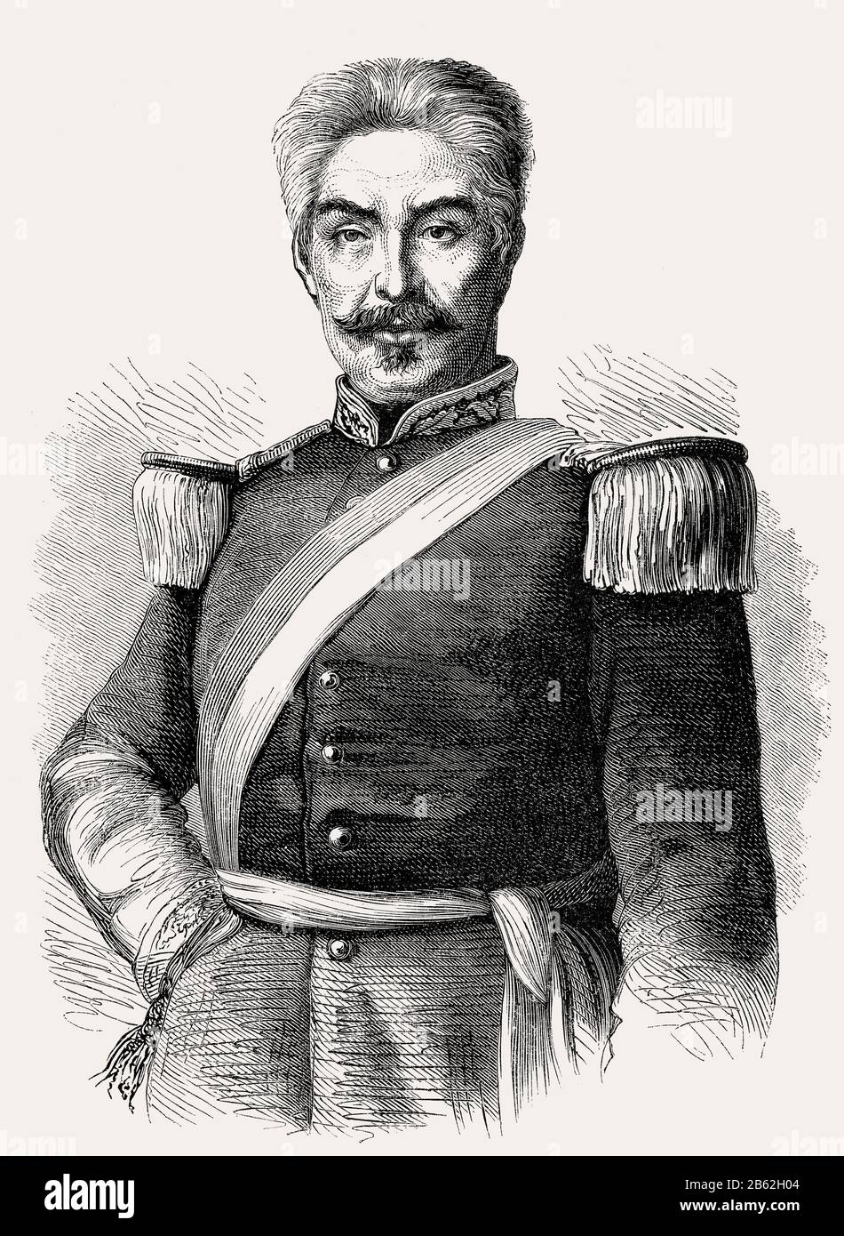 Miguel de San Román Meza, 1802 - 1863, der 25. Präsident von Peru, in den Jahren von 1862 und von 1863 Stockfoto