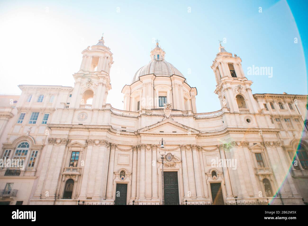 Kirche Sant Agnese in Agone an der Piazza Navona in Rom, Italien. Stockfoto