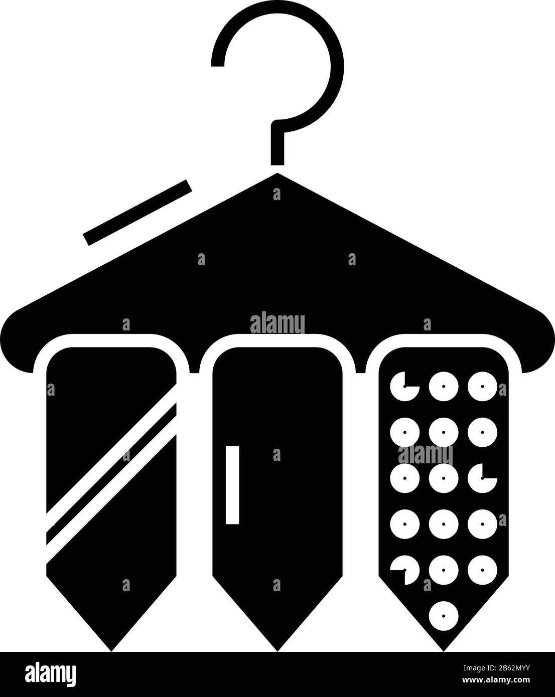 Wöchentliches Collection-Symbol schwarz, Konzeptabbildung, Vektor-Flachsymbol, Glyph-Zeichen. Stock Vektor