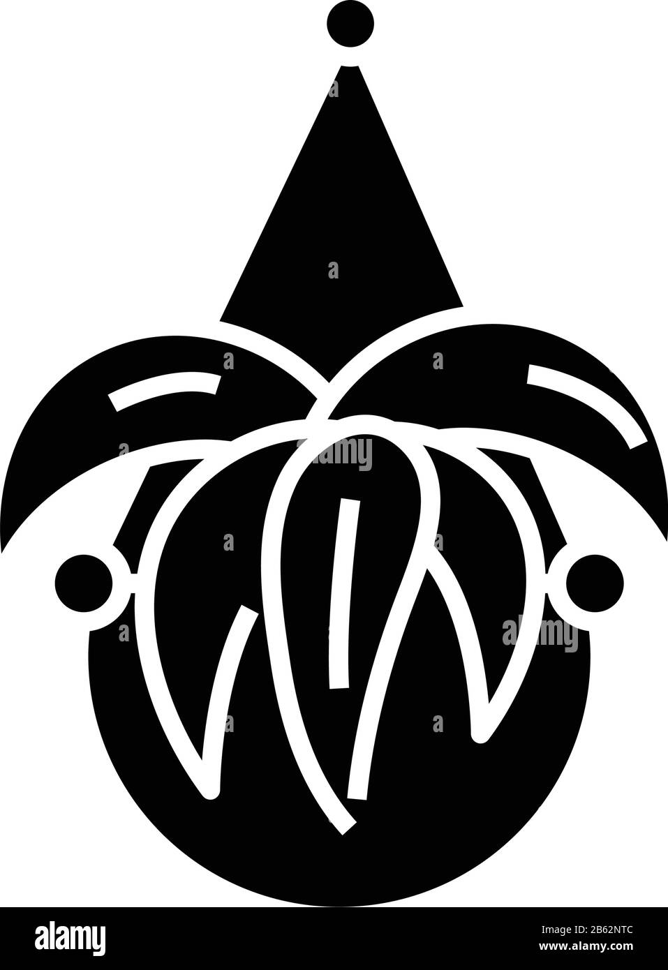 Symbol für Gemüsetyp schwarz, Konzeptabbildung, Symbol für Vektor-Ebene, Glyph-Zeichen. Stock Vektor