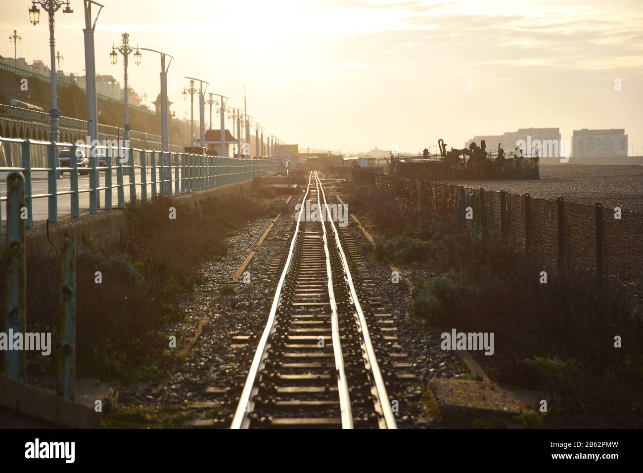 Verlassenen Eisenbahn Stockfoto