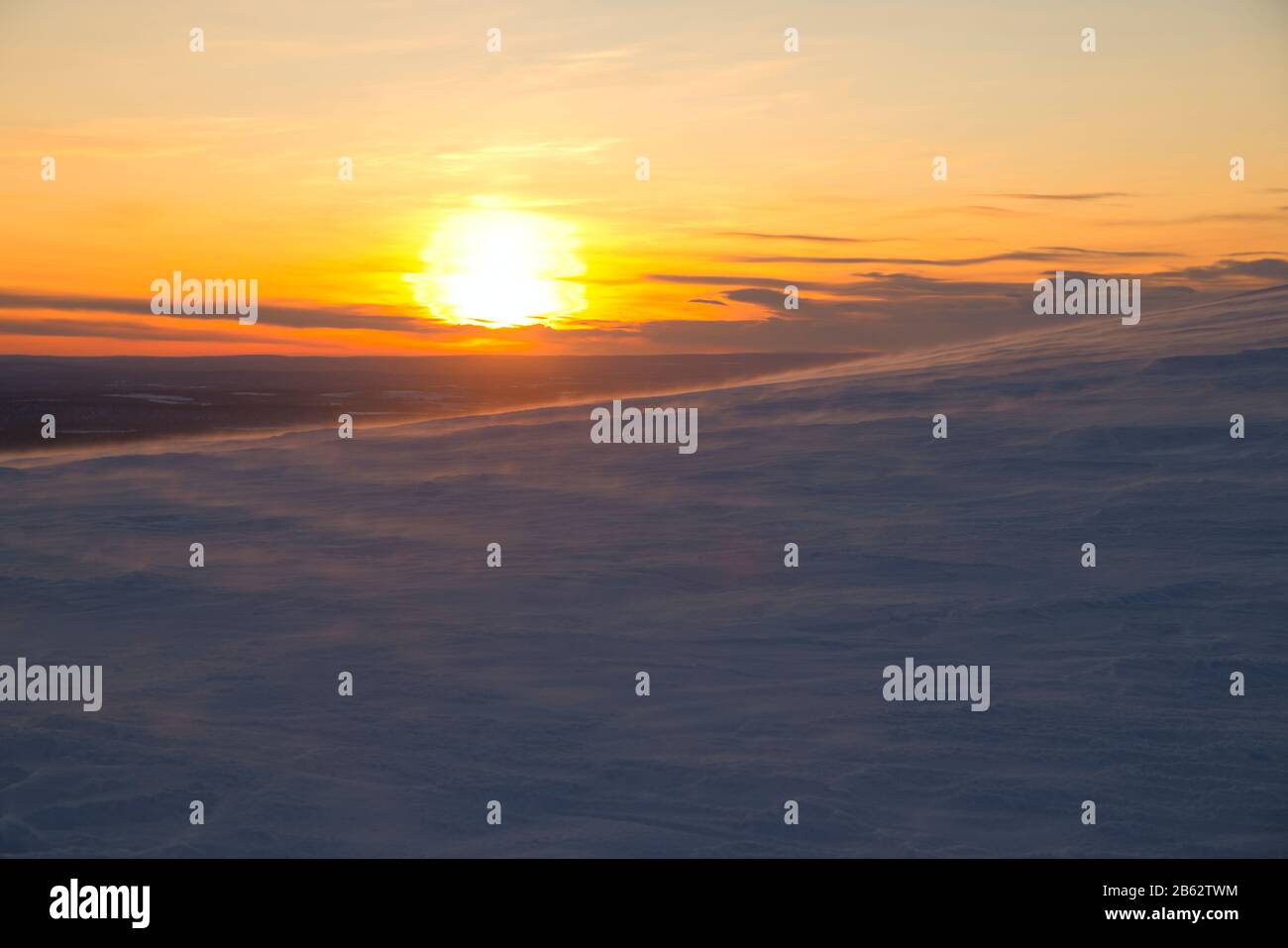 Szene in Pallastunturi, Muonio, Finnland Stockfoto