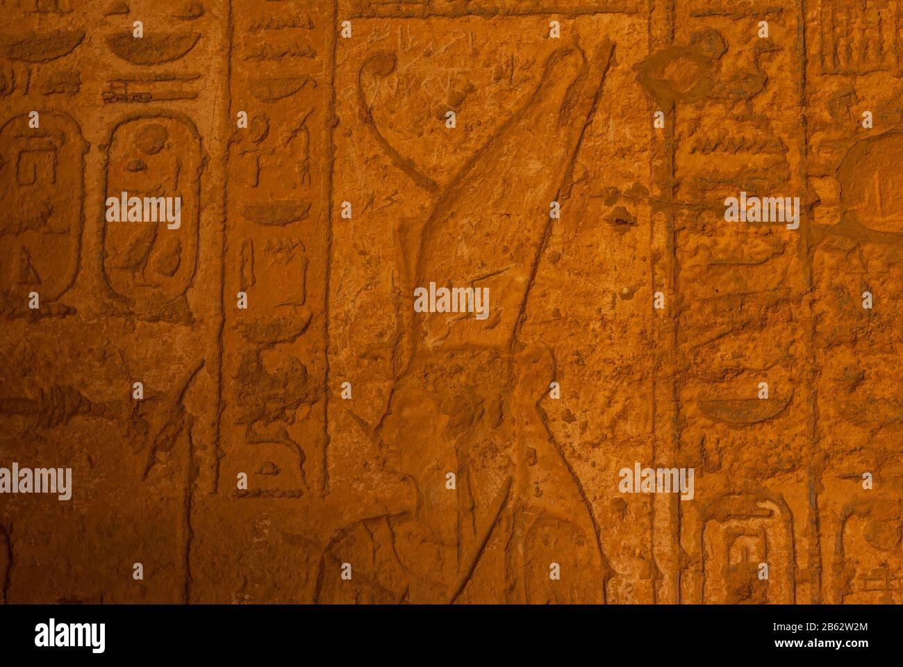 Alte (Hieroglyphen) Relief, Jebel Barkal, Sudan Stockfoto