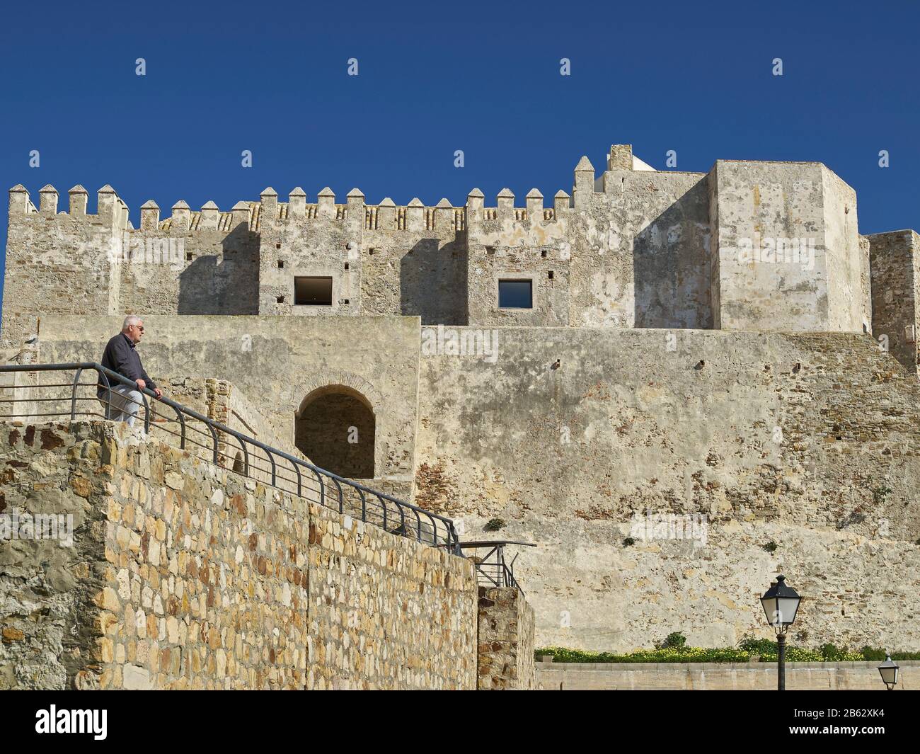 Schloss von Guzmán El Bueno. Tarifa, Provinz Cadiz, Andalusien, Spanien. Stockfoto