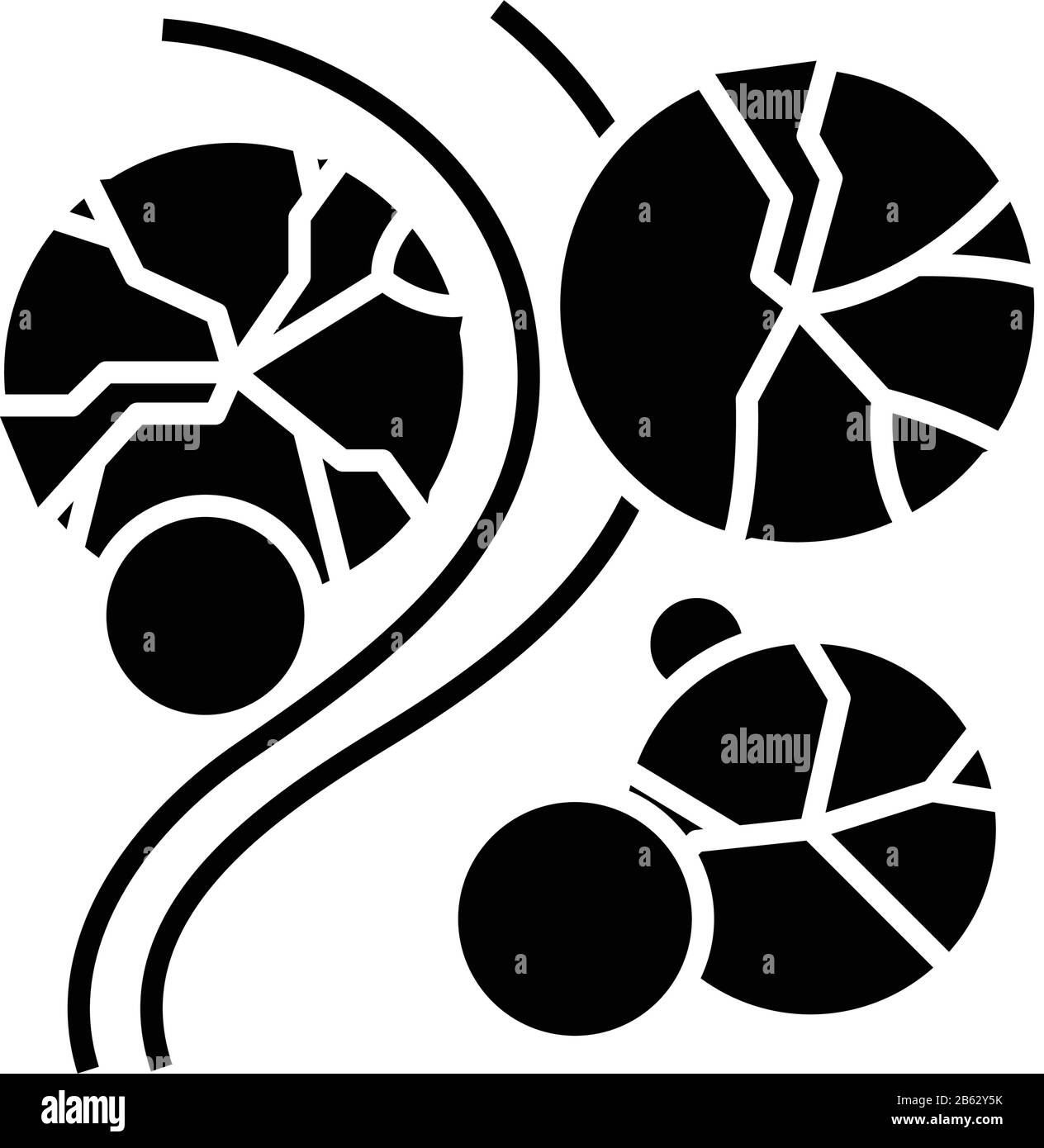 Gemüse wächst schwarz Symbol, Konzeptabbildung, Vektor-Flachsymbol, Glyph-Zeichen. Stock Vektor