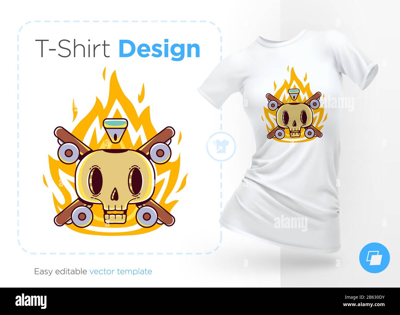 Lustiger Sketchskater. Drucken Sie auf T-Shirts, Sweatshirts und Souvenirs Stock Vektor