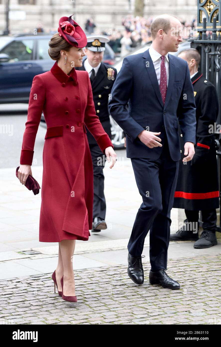 Foto Muss Gutgeschrieben werden ©Alpha Press 079965 09/03/2020 Kate Duchess of Cambridge Catherine Katherine Middleton und Prince William Duke of Cambridge Commonwealth Day 2020 Service in Westminster Abbey London Stockfoto