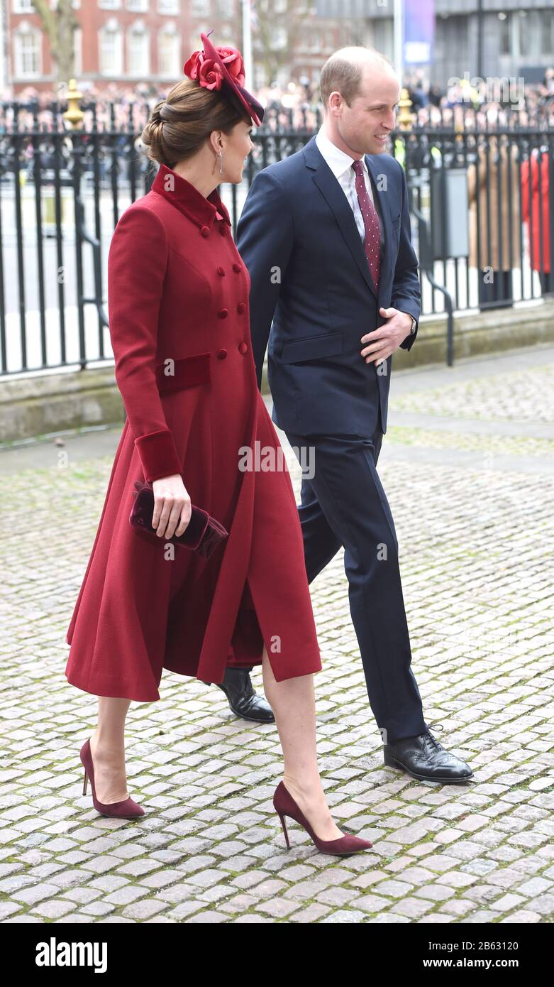 Foto Muss Gutgeschrieben werden ©Alpha Press 079965 09/03/2020 Kate Duchess of Cambridge Catherine Katherine Middleton und Prince William Duke of Cambridge Commonwealth Day 2020 Service in Westminster Abbey London Stockfoto