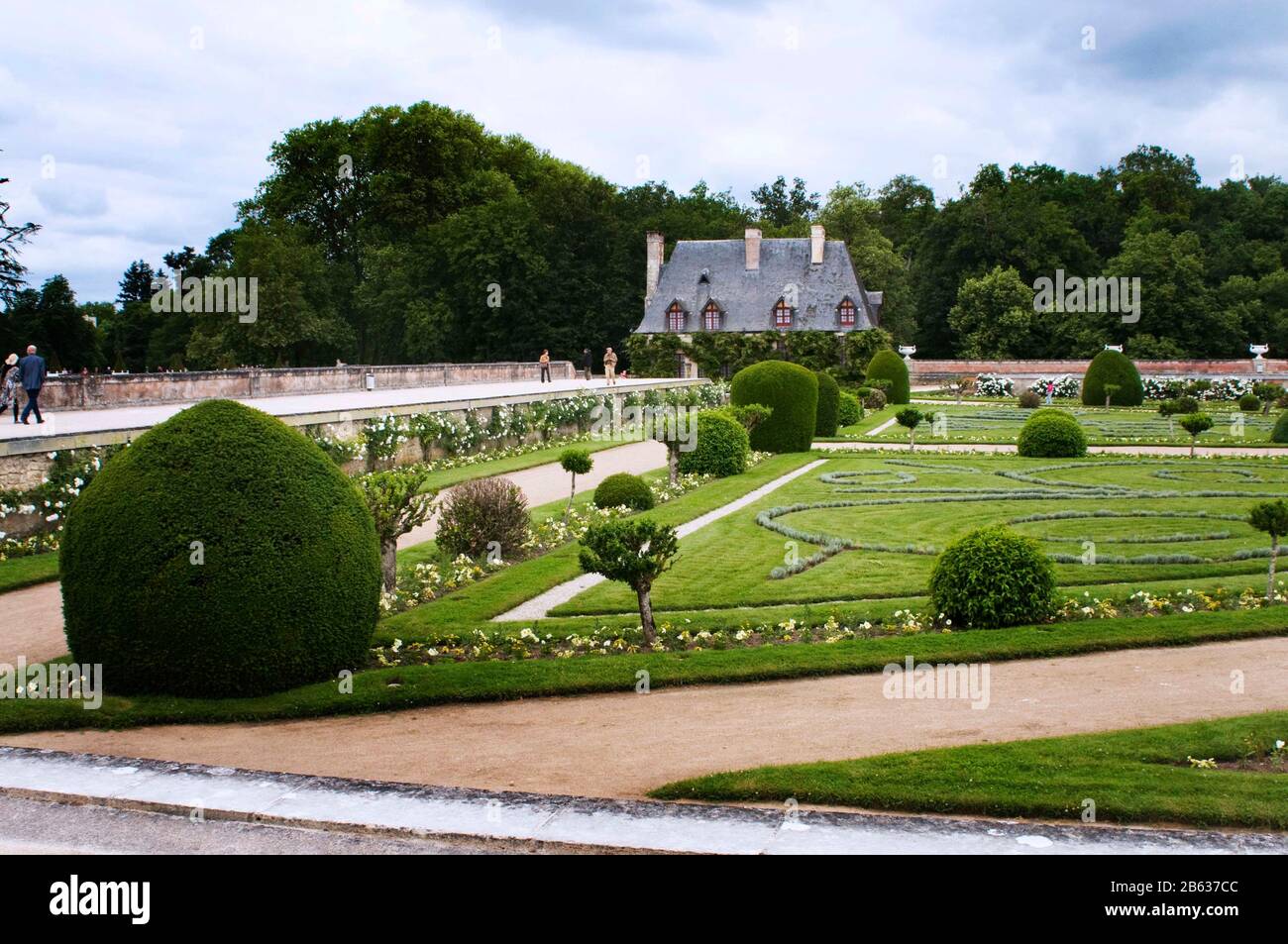 Chateau de Chenonceau ist eines der meistfotografierten und meistbesuchten Schlösser in Frankreich für seine Architektur, Innenräume, Kunstwerke und den Garten. Stockfoto