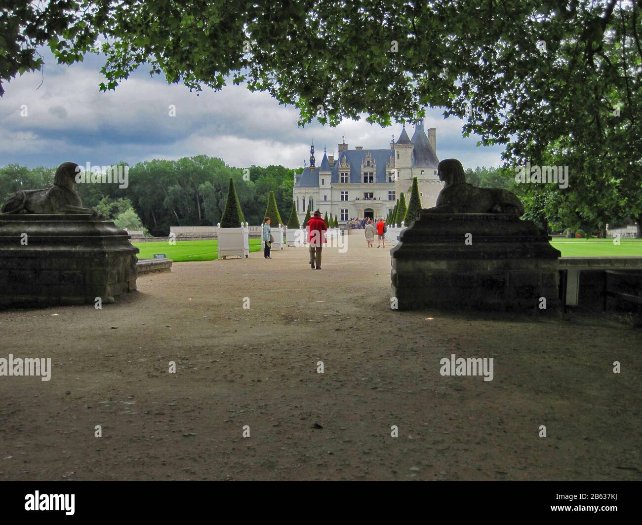Chateau de Chenonceau ist eines der meistfotografierten und meistbesuchten Schlösser in Frankreich für seine Architektur, Innenräume, Kunstwerke und den Garten. Stockfoto