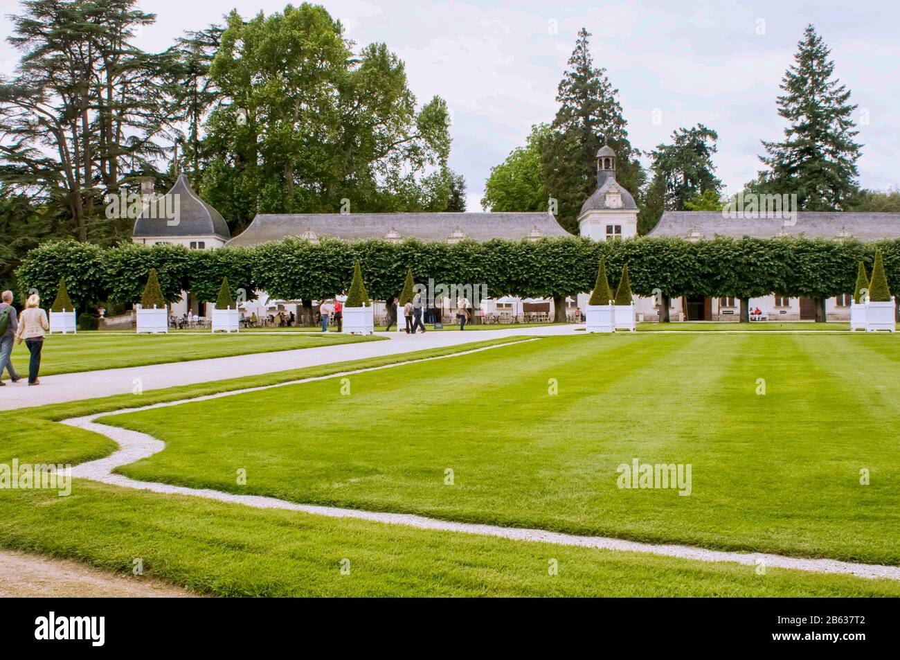 Chateau de Chenonceau ist eines der meistfotografierten und meistbesuchten Schlösser in Frankreich für seine Architektur, Innenräume, Kunstwerke und den Garten. Stockfoto