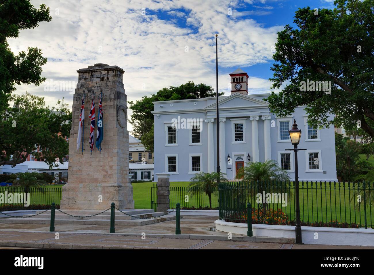 War Memorial, Cabinet Building, Hamilton City, Pembroke Parish, Bermuda Stockfoto