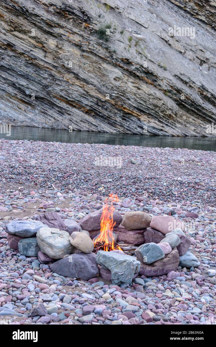 Feuer auf das Wasser Stockfoto