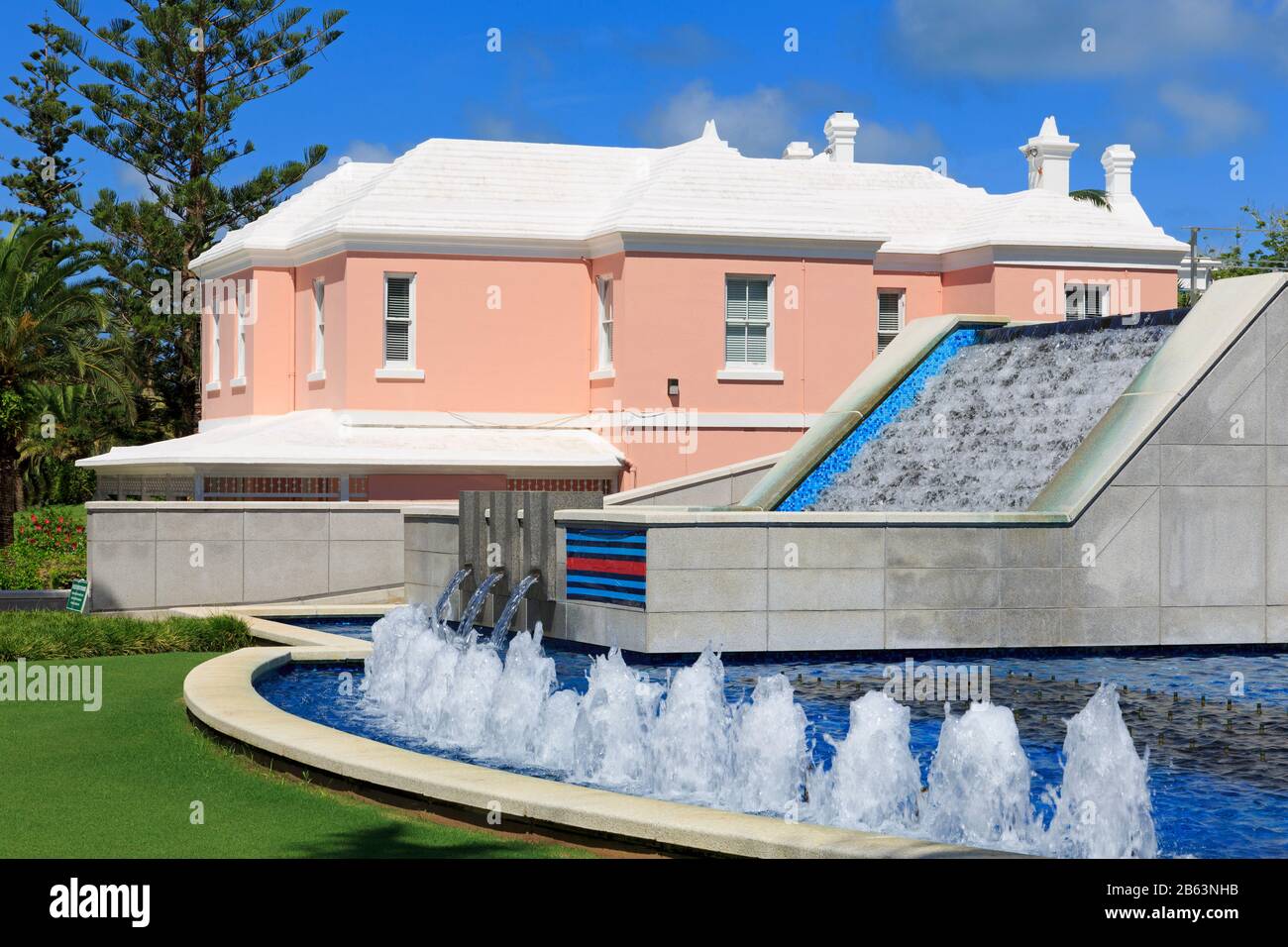 Bacardi Building Fountain, Hamilton City, Pembroke Parish, Bermuda Stockfoto