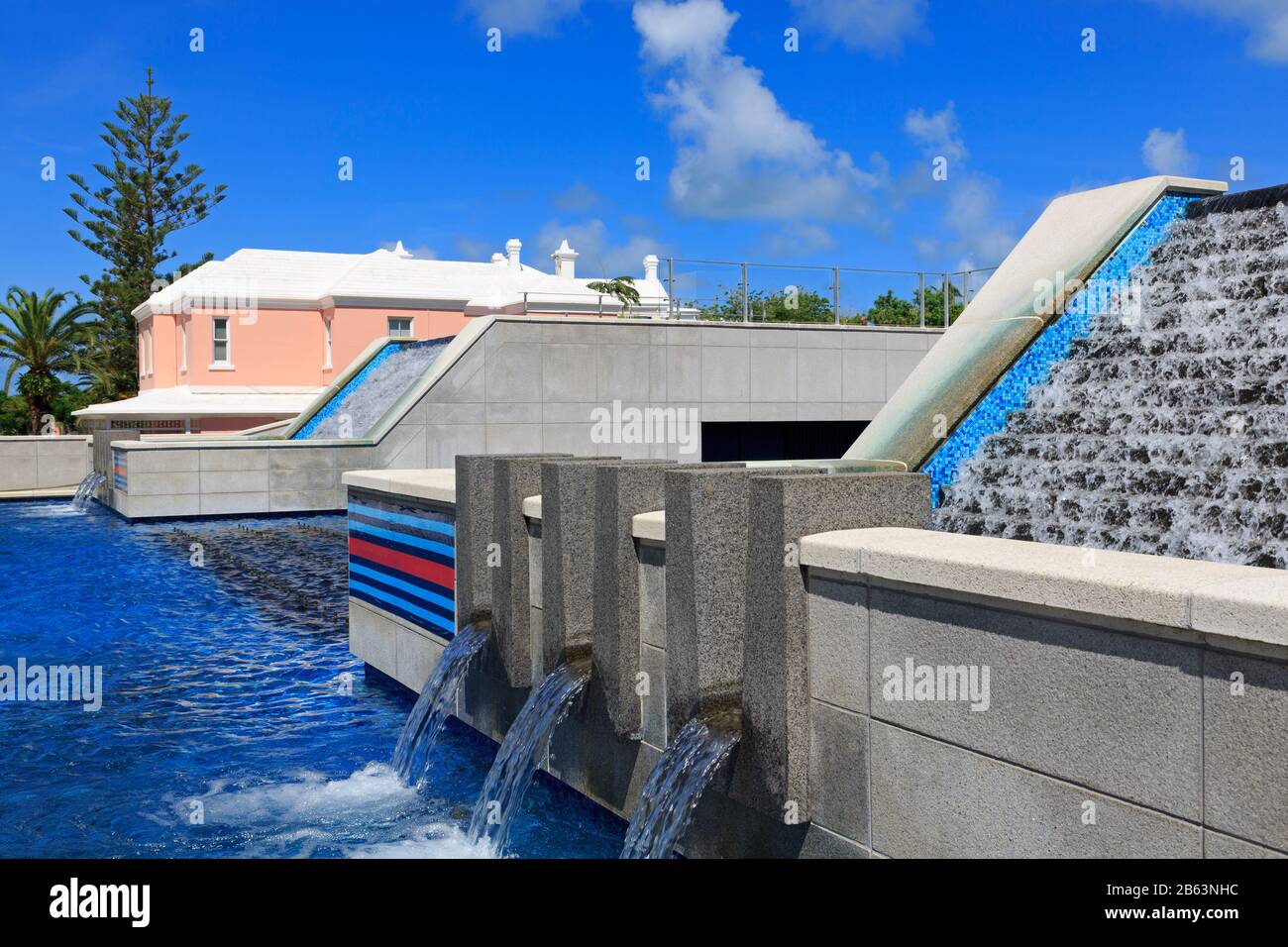 Bacardi Building Fountain, Hamilton City, Pembroke Parish, Bermuda Stockfoto