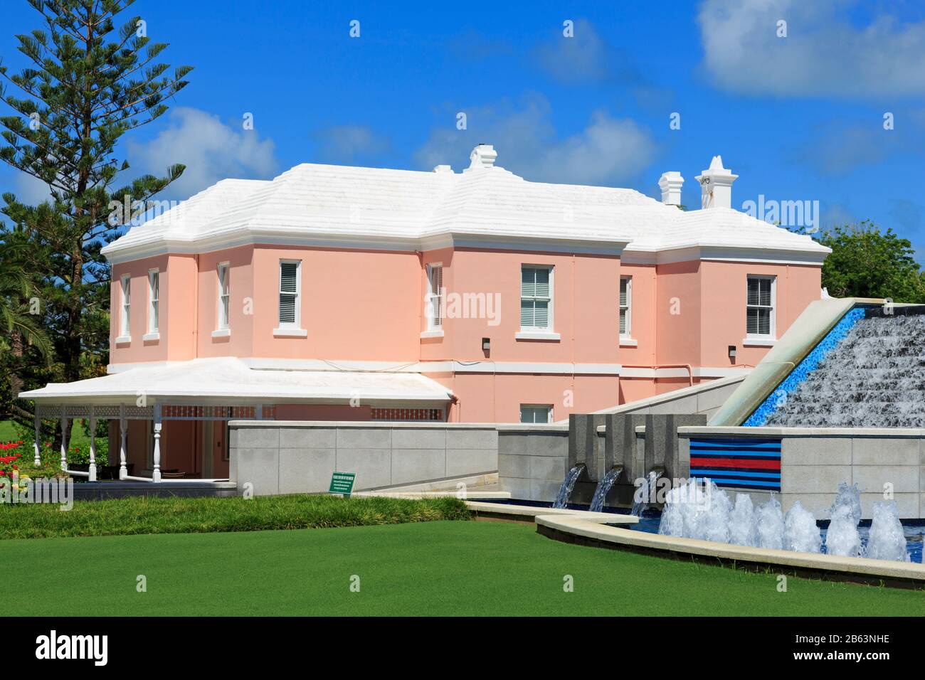 Bacardi Building Fountain, Hamilton City, Pembroke Parish, Bermuda Stockfoto