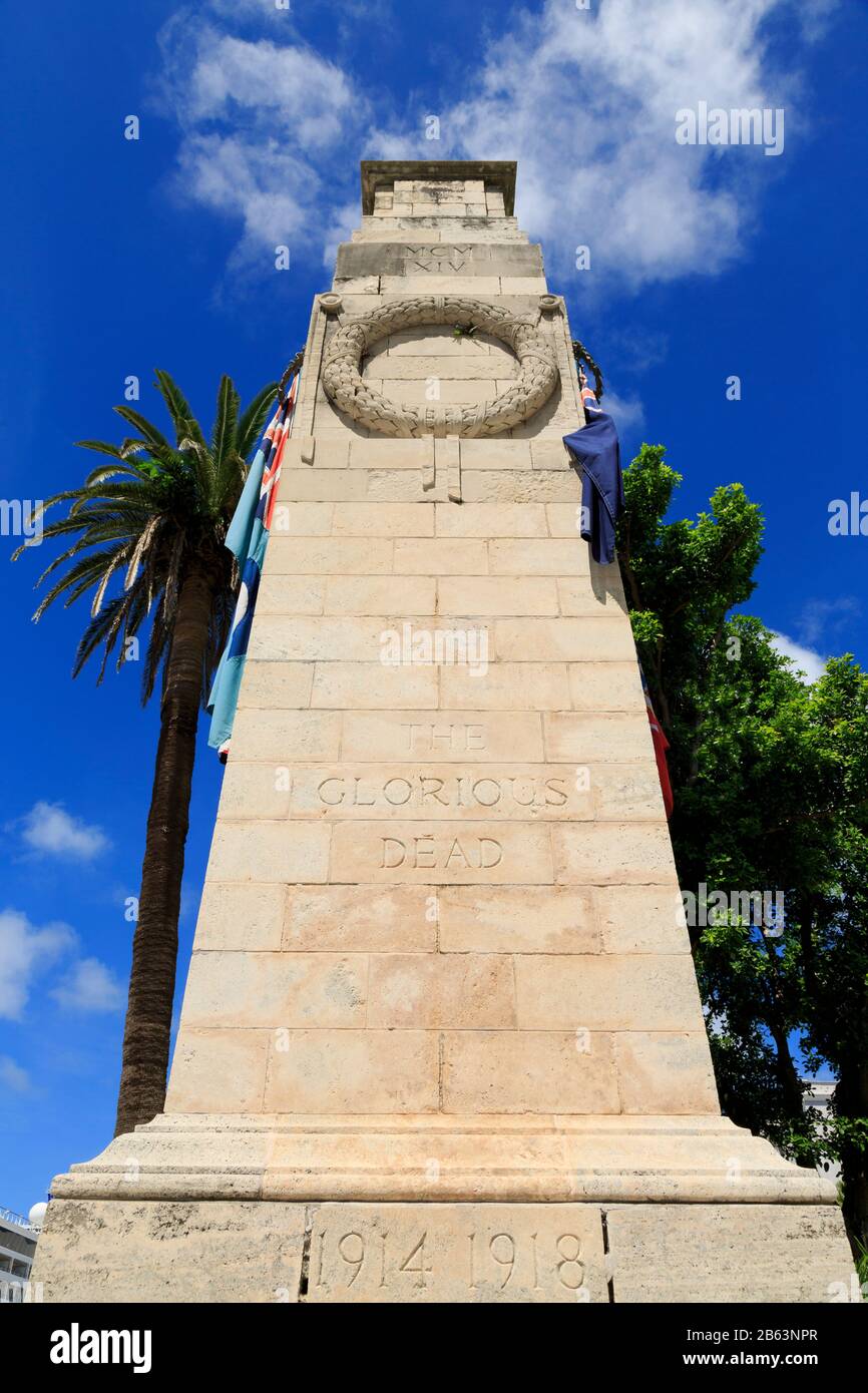 War Memorial, Cabinet Building, Hamilton City, Pembroke Parish, Bermuda Stockfoto