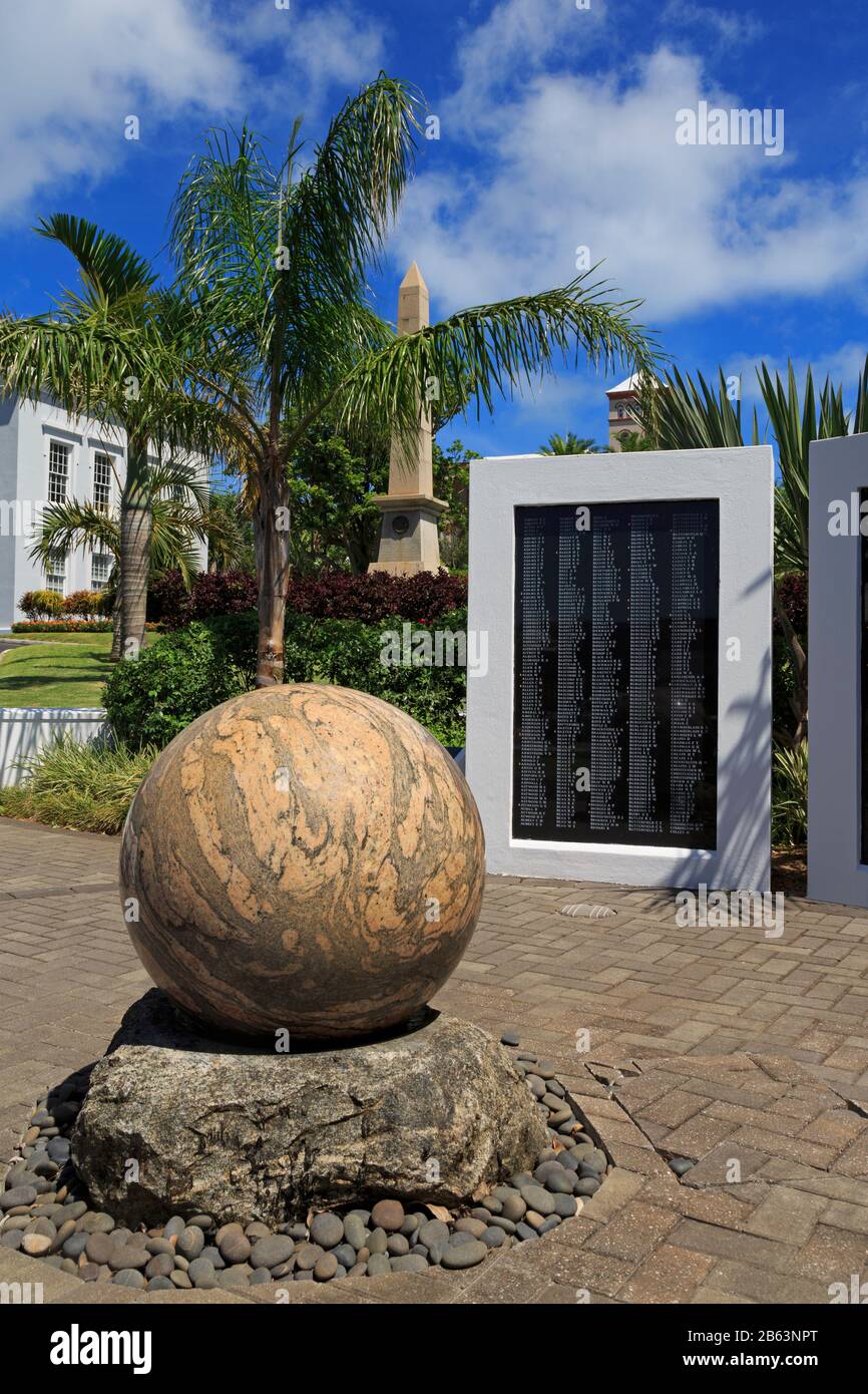 War Memorial, Cabinet Building, Hamilton City, Pembroke Parish, Bermuda Stockfoto