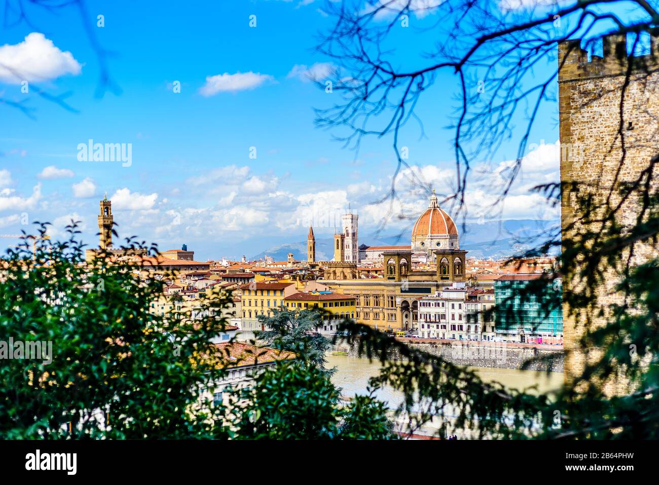 Landschaft der Florenz, Italien, Panorama, Frühling in Italien Stockfoto