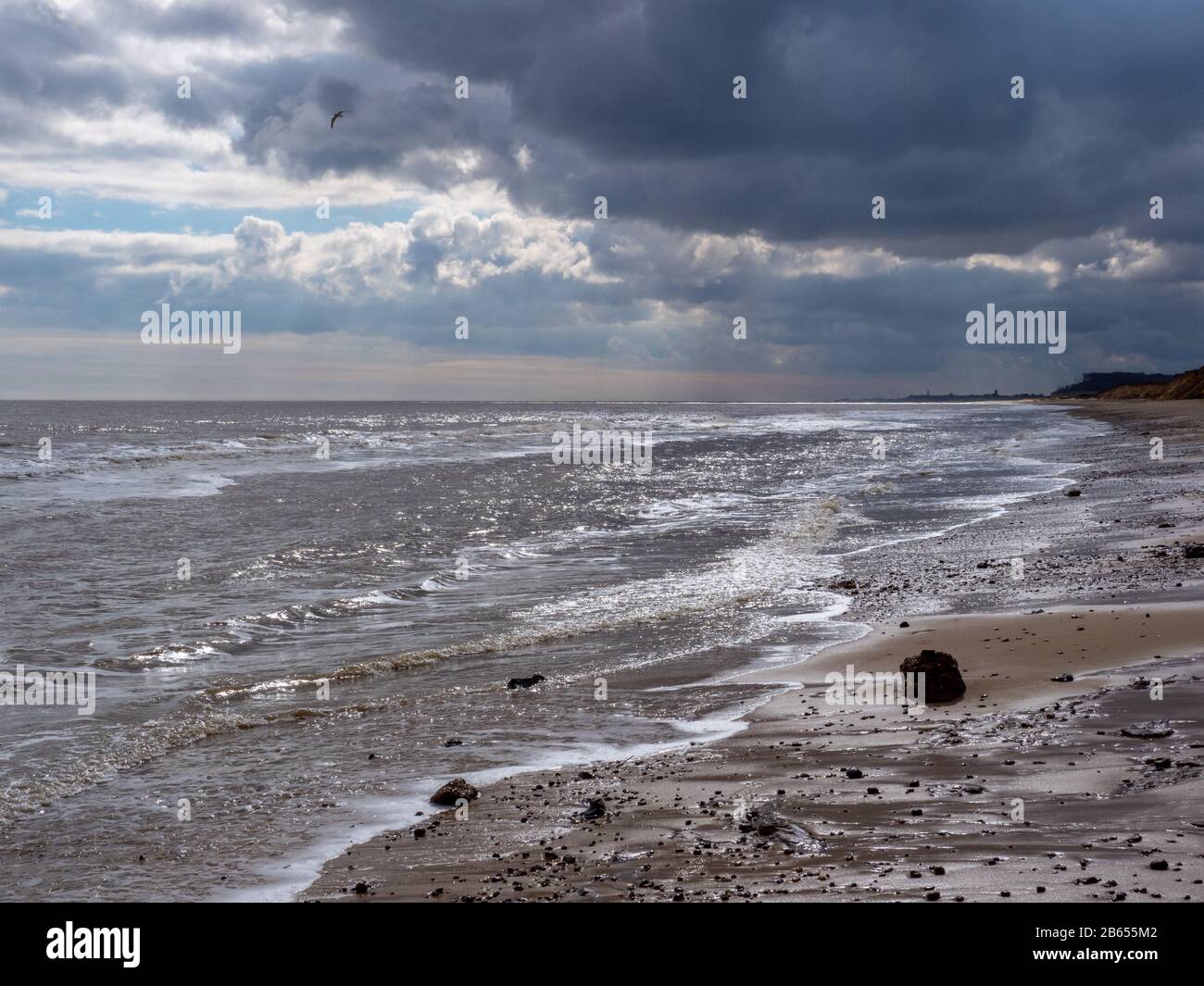 Die Ostküste von Suffolk bei Covehithe und sind als Doggerland bekannt. Stockfoto