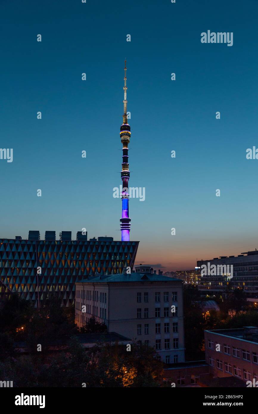 Ostankino-Turm in der Moskauer Stadt, Russland Stockfoto