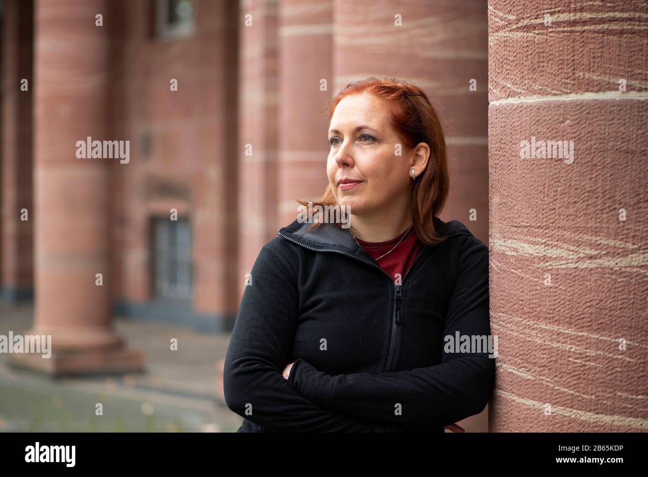 Frankfurt am Main, DEU, 17.10.2019: Porträt Christiane Neudecker, geboren 1974, studierte Theaterregie an der Hochschule für Schauspielkunst Ernst Busch und lebt als freie Schriftstellerin und Graduiertenleiterin in Berlin Stockfoto