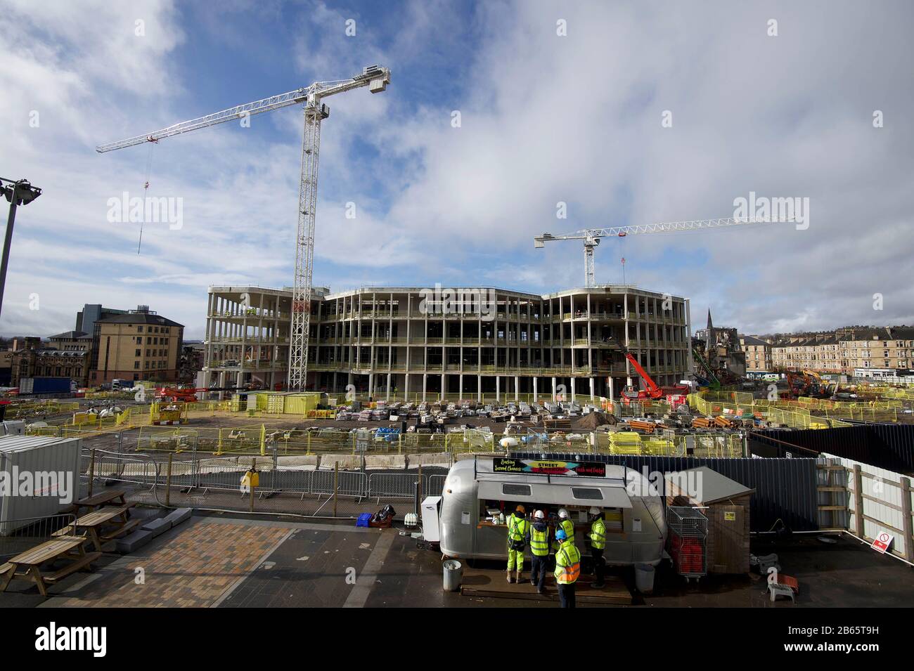 REDAKTIONELLE VERWENDUNG NUR Allgemeine Ansichten der Entwicklungswebsite der University of Glasgow Research Hub, da die Open Doors Initiative in Schottland gestartet wird. Stockfoto REDAKTIONELLE VERWENDUNG NUR Allgemeine Ansichten der Entwicklungswebsite der University of Glasgow Research Hub, da die Open Doors Initiative in Schottland gestartet wird. Stockfoto