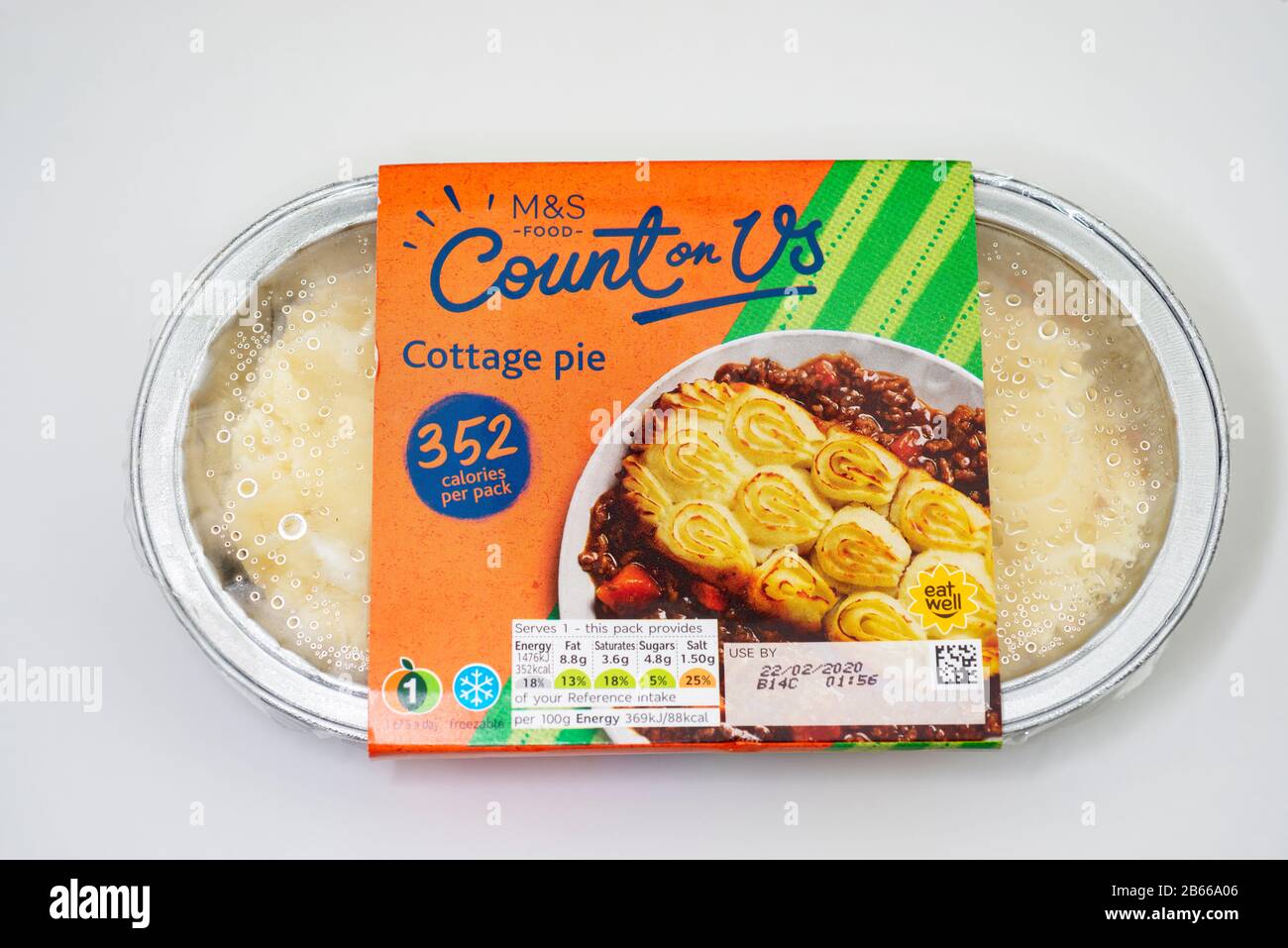 M&S zählen auf uns Hüttenkuchen Stockfoto